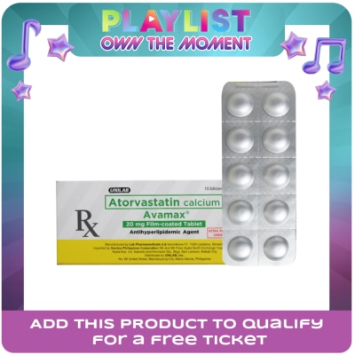AVAMAX - Atorvastatin calcium 20mg 1 Film-coated Tablet [PRESCRIPTION REQUIRED]