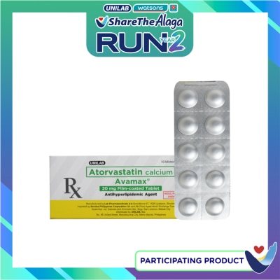 AVAMAX Atorvastatin calcium 20mg 1 Film coated Tablet [PRESCRIPTION REQUIRED] image