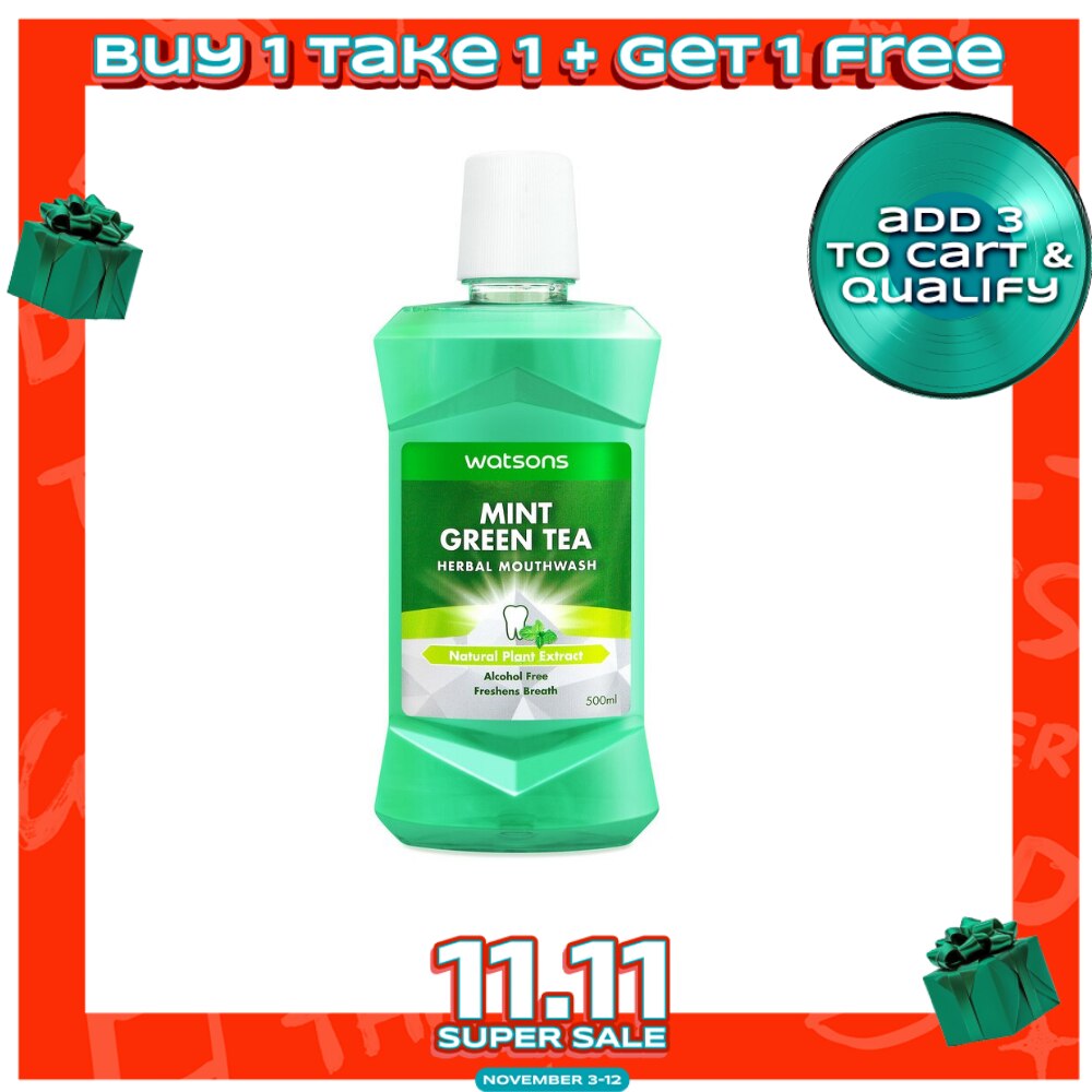 Mint Green Tea Herbal Mouthwash 500ml