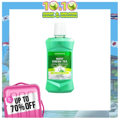 WATSONS Mint Green Tea Herbal Mouthwash 500ml
