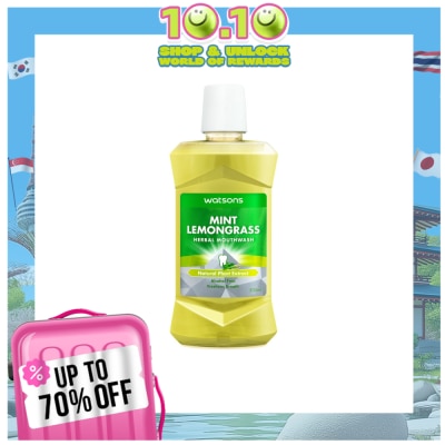 WATSONS Mint Lemongrass Herbal Mouthwash 500ml