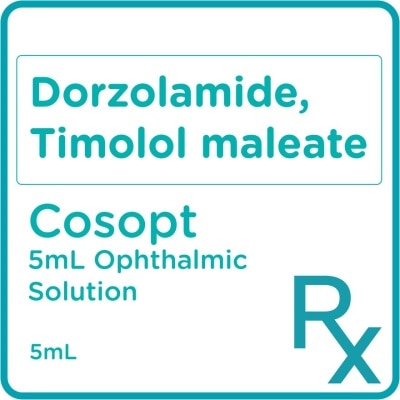 COSOPT Dorzolamide + Timolol maleate 5mL [PRESCRIPTION REQUIRED]