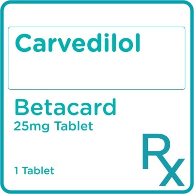 BETACARD Betacard Carvedilol 25mg 1 Tablet [Prescription Required]