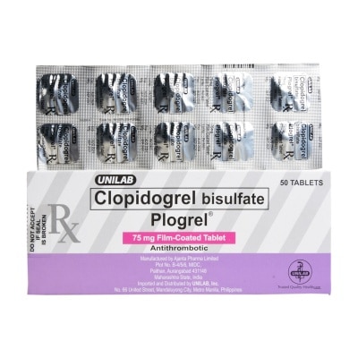 PLOGREL Clopidogrel 75mg 1 Film-Coated Tablet [PRESCRIPTION REQUIRED]