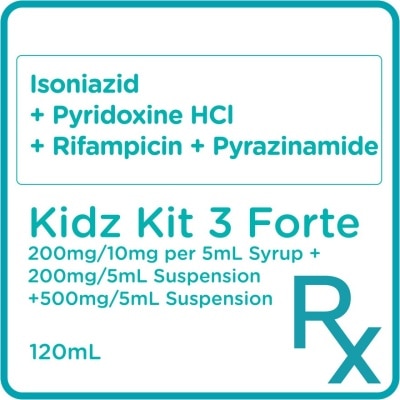 KIDZ KIT Rifampicin 200mg + Isoniazid 200mg + Pyridoxine HCl 10mg + Pyrazinamide 250mg [PRESCRIPTION REQUIRED]