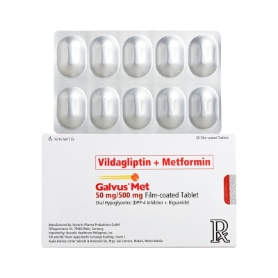 GALVUSMET Vildagliptin + Metformin 50mg/500mg 1 Tablet [PRESCRIPTION REQUIRED]