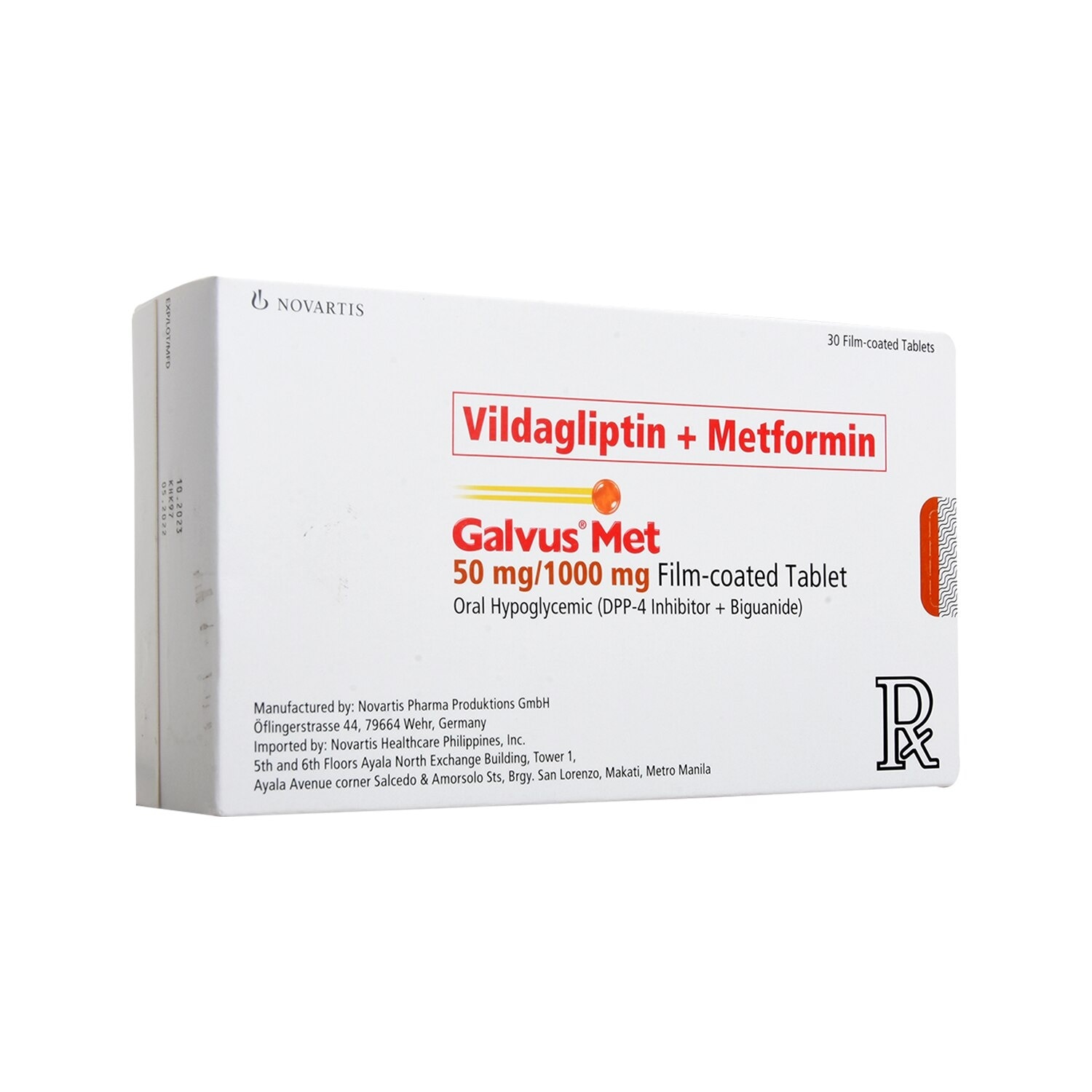 Vildagliptin + Metformin 50mg/1000mg 1 Tablet [PRESCRIPTION REQUIRED]