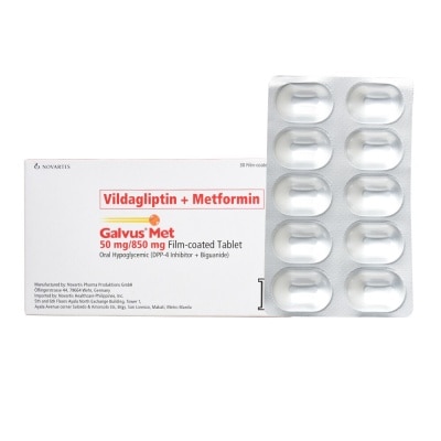 GALVUSMET Galvusmet Vidagliptin 50mg+ Metformin 850mg 1 Tablet [Prescription Required]