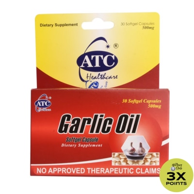 ATC HEALTH Garlic Oil Softgel Capsules 500mg x30 Box