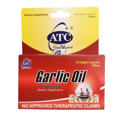 ATC HEALTH Garlic Oil Softgel Capsules 500mg x30 Box