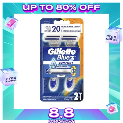 GILLETTE Blue 3 Comfort Blister Pack 2s