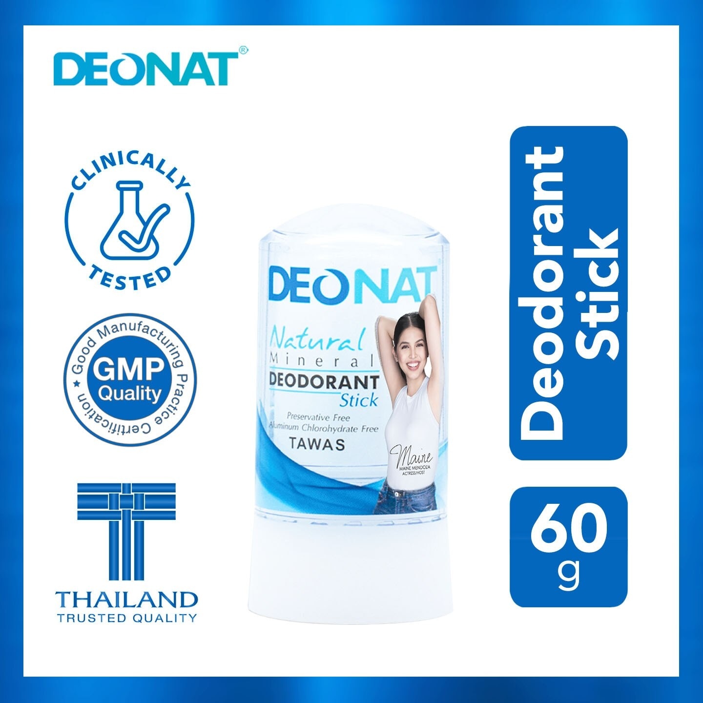 Natural Mineral Deodorant Stick 60g