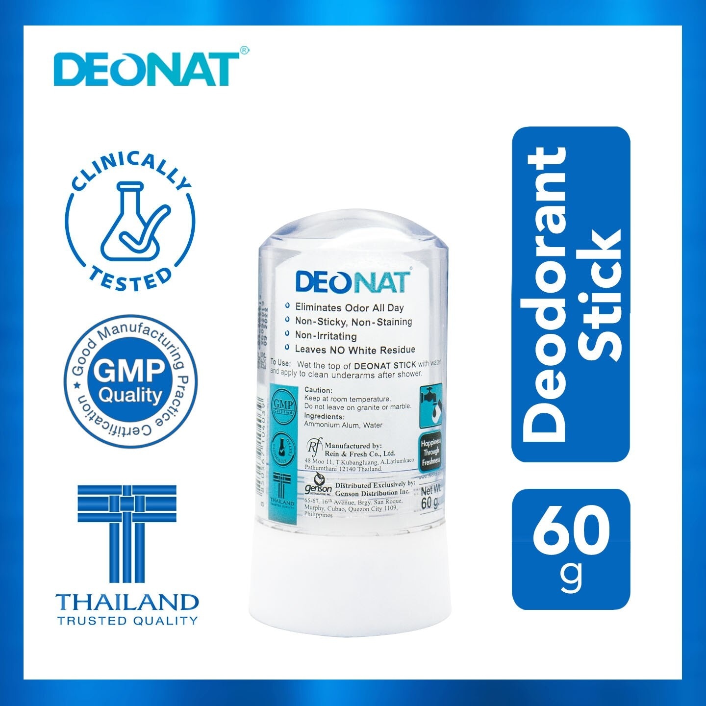 Natural Mineral Deodorant Stick 60g