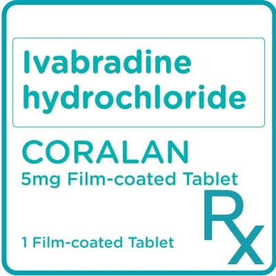 CORALAN Ivabradine hydrochloride 5mg 1 Film-coated Tablet [PRESCRIPTION REQUIRED]