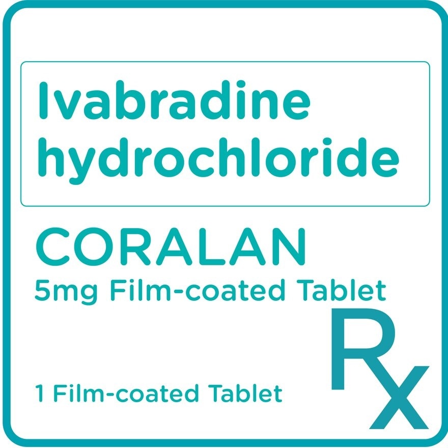 Ivabradine hydrochloride 5mg 1 Film-coated Tablet [PRESCRIPTION REQUIRED]