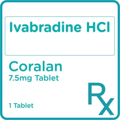 CORALAN Ivabradine Hydrochloride 7.5mg 1 Film-coated Tablet [PRESCRIPTION REQUIRED]