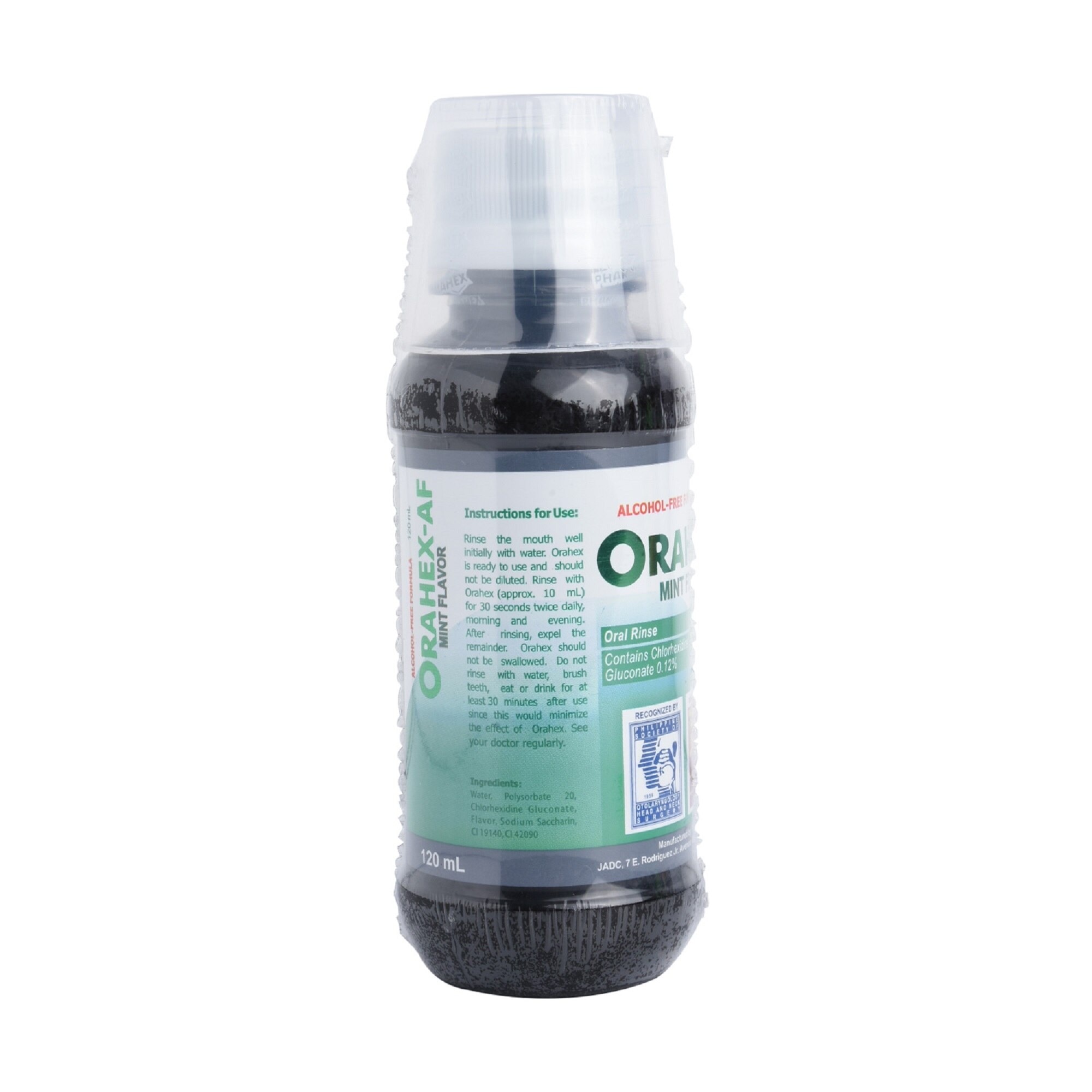 ORAHEX ORAL RINSE 120ML MINT ALCOHOL FR