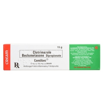 CANDIBEC Beclomethasone dipropionate 250mcg Clotrimazole 10mg Topical Cream 15g [PRESCRIPTION REQUIRED]