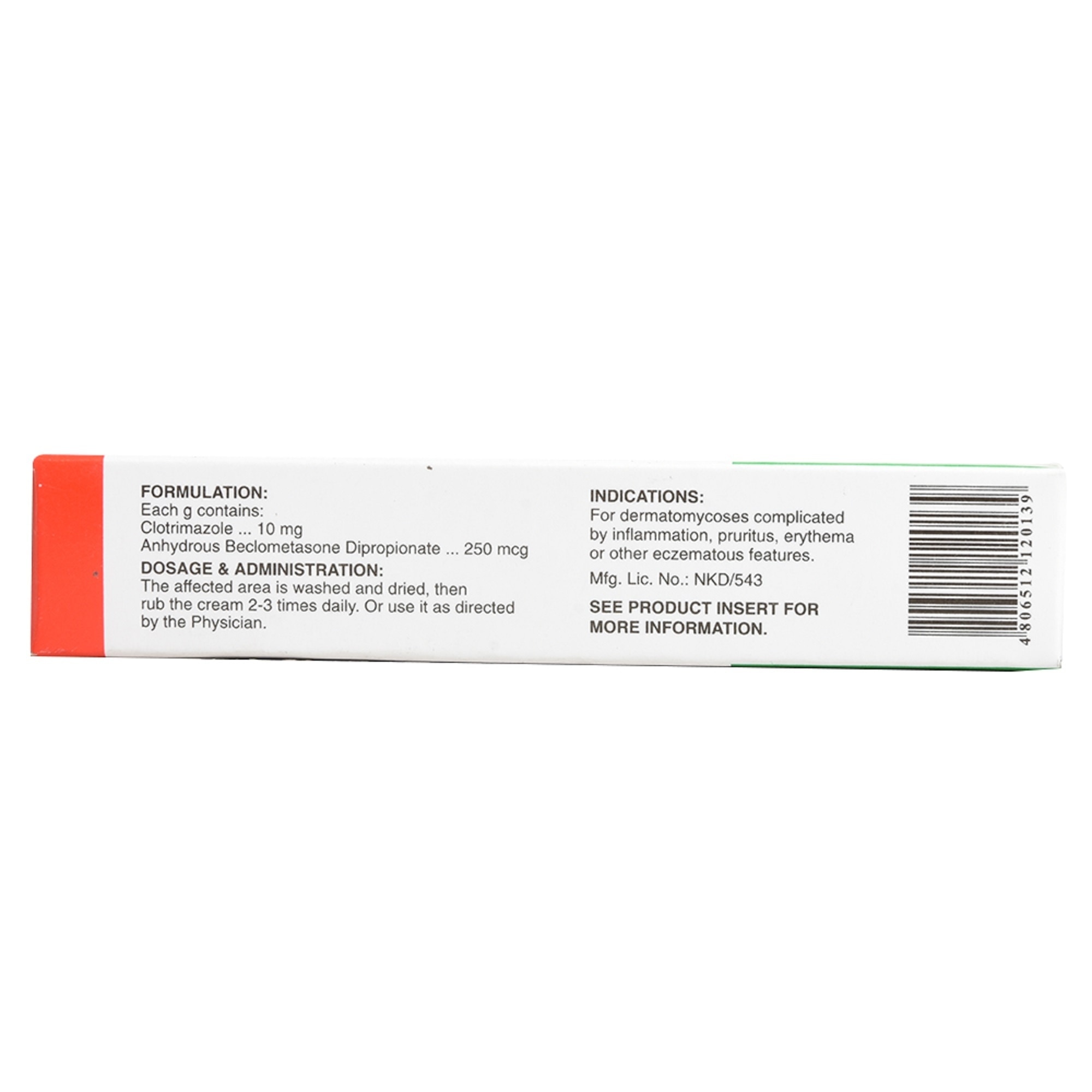 Beclomethasone dipropionate 250mcg Clotrimazole 10mg Topical Cream 15g [PRESCRIPTION REQUIRED]