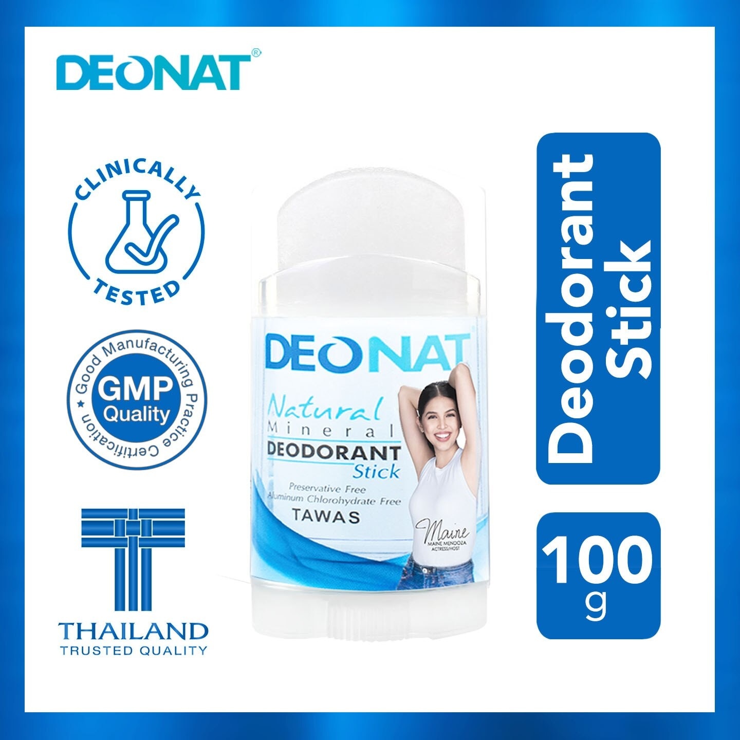 Natural Mineral Deodorant Stick 100g