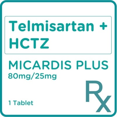 MICARDIS PLUS MICARDIS PLUS Telmisartan 80mg + Hydrochlorothiazide 25mg Sold Per Piece [PRESCRIPTION REQUIRED]