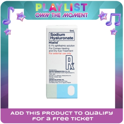 HIALID - Sodium Hyaluronate 0.1 % Ophthalmic Solution 5ml [PRESCRIPTION REQUIRED]