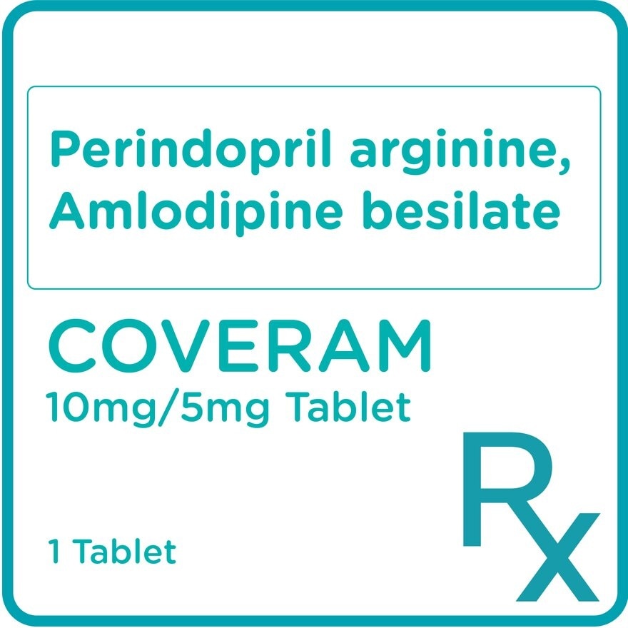 Coveram Perindopril arginine 10mg + Amlodipine 5mg 1 Tablet [Prescription Required]