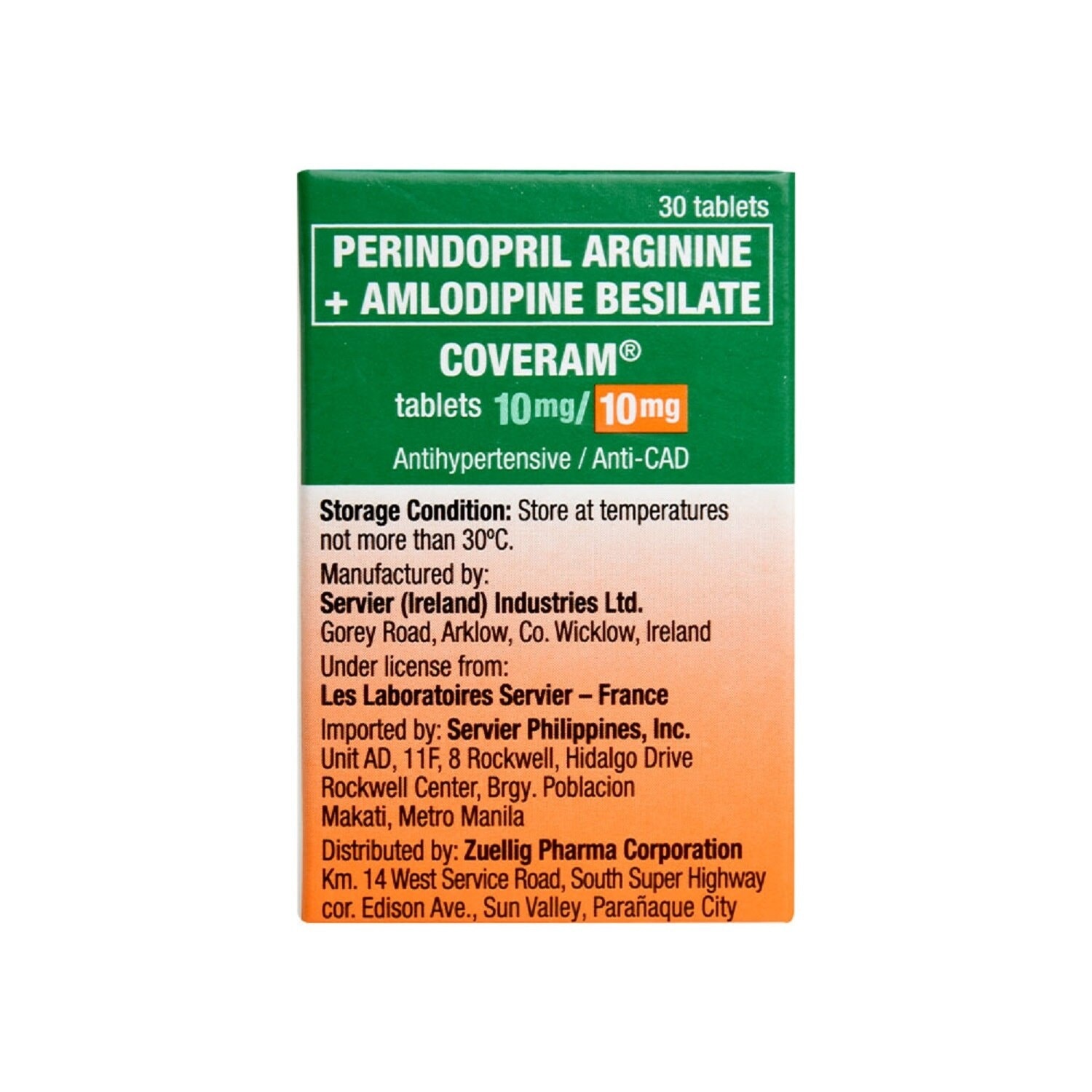 Coveram Perindopril arginine 10mg + Amlodipine 10mg 1 Tablet [Prescription Required]