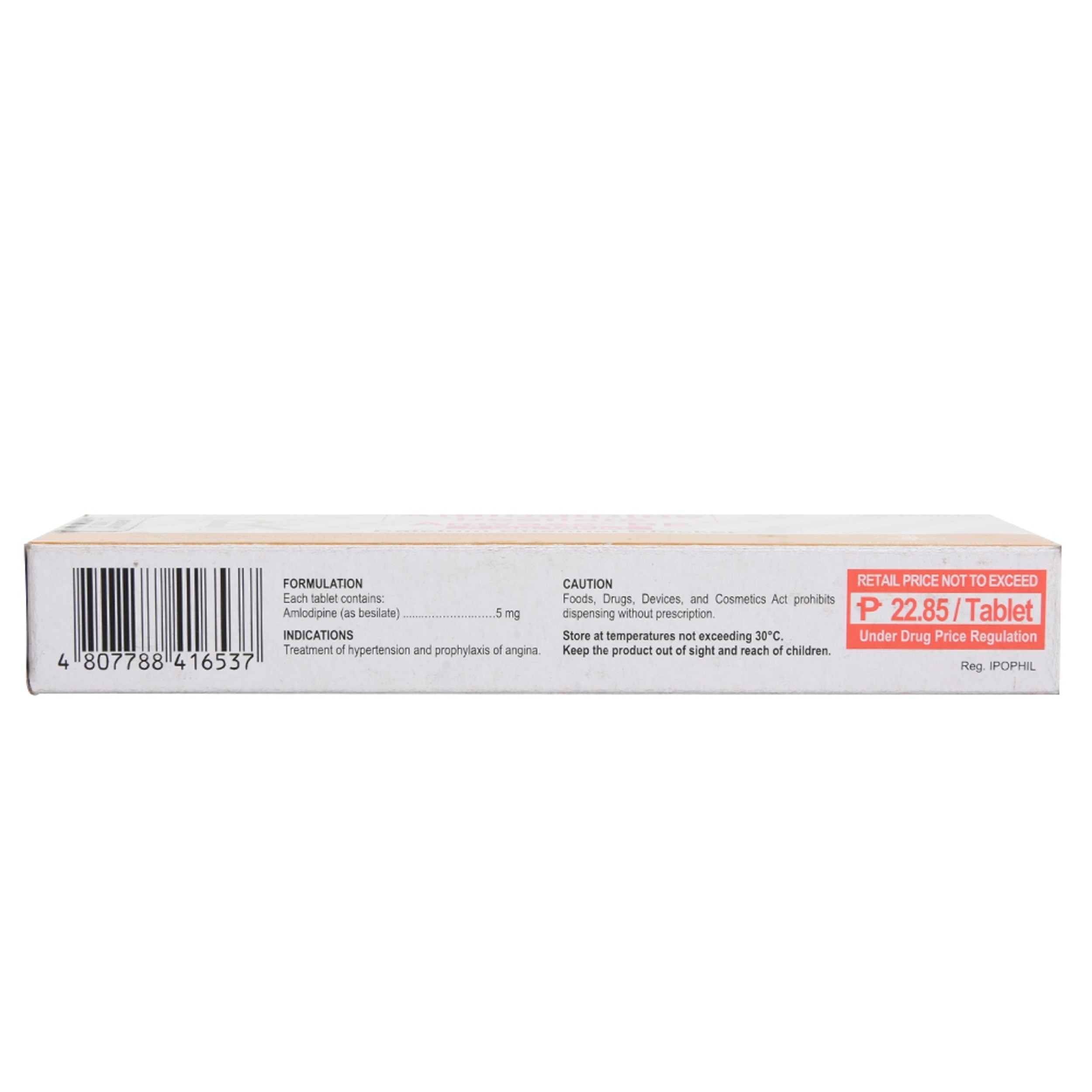 Amlodipine besilate 5 mg 1 Tablet [PRESCRIPTION REQUIRED]