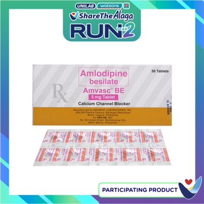 AMVASC Amlodipine besilate 5 mg 1 Tablet [PRESCRIPTION REQUIRED] image