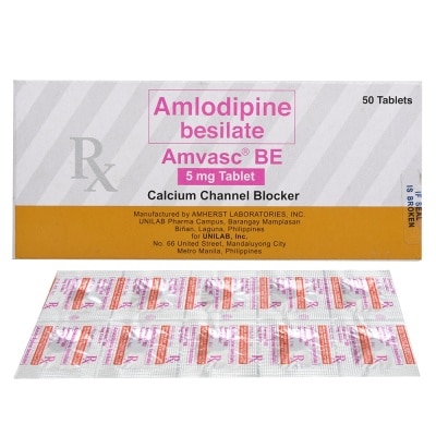 AMVASC Amlodipine besilate 5 mg 1 Tablet [PRESCRIPTION REQUIRED]