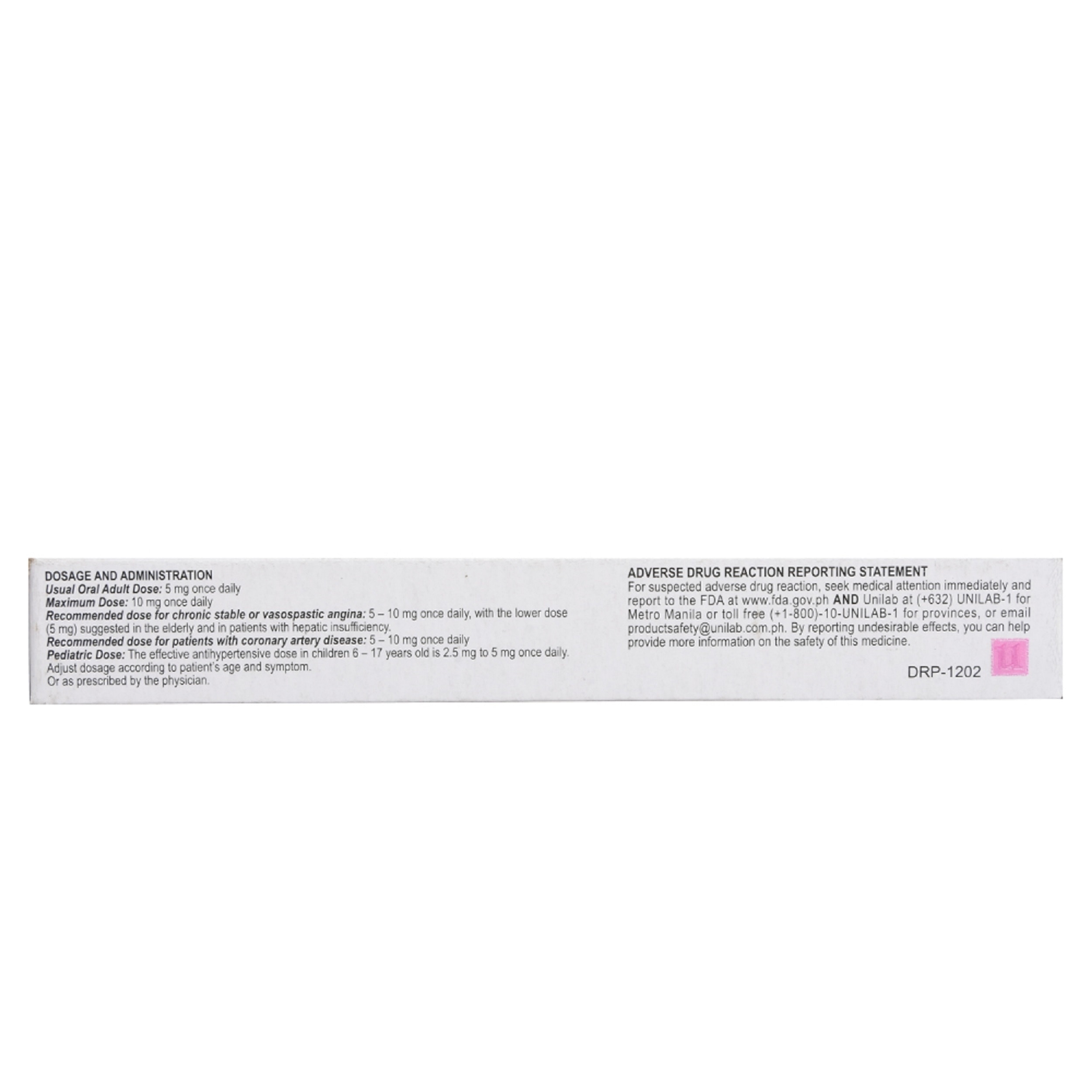 Amlodipine besilate 5 mg 1 Tablet [PRESCRIPTION REQUIRED]