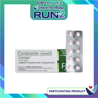 CANDEZ CANDEZ Candez Candesartan 8mg Sold Per Piece [Prescription Required] image