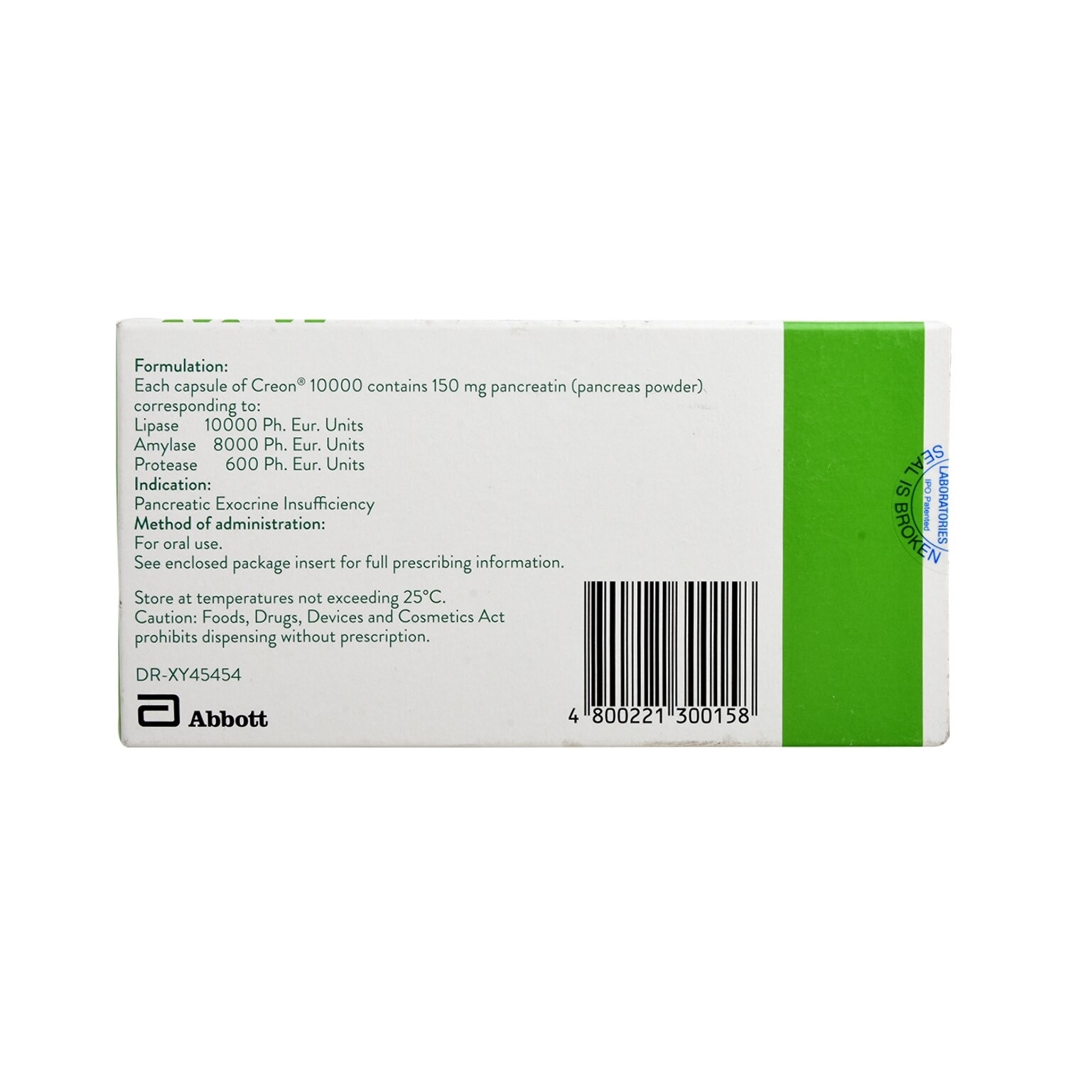 Pancreatin 150mg 1 Capsule [PRESCRIPTION REQUIRED]