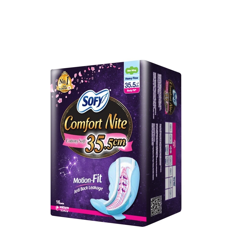 SOFY Comfort Nite Slim Wing 35.5 cm - 16 pads