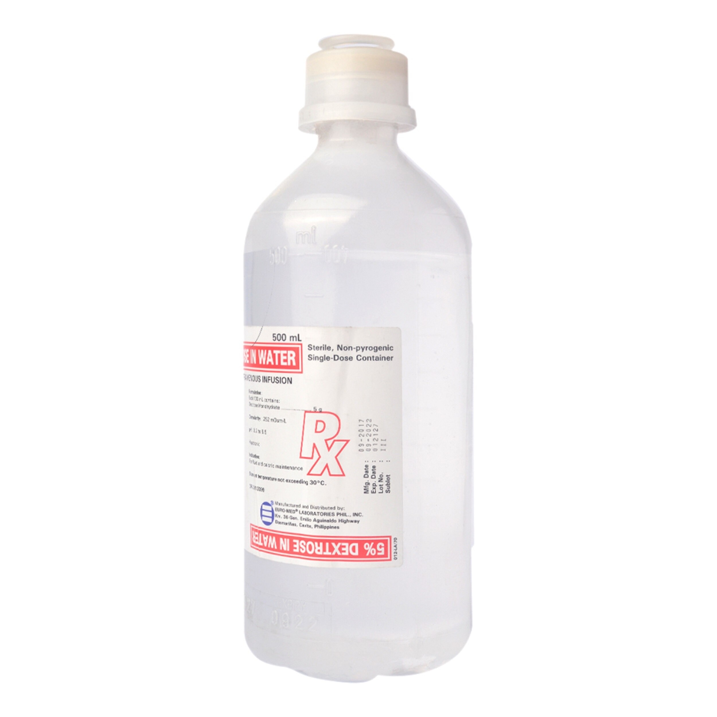 5% Dextrose in Water 500ml [PRESCRIPTION REQUIRED]