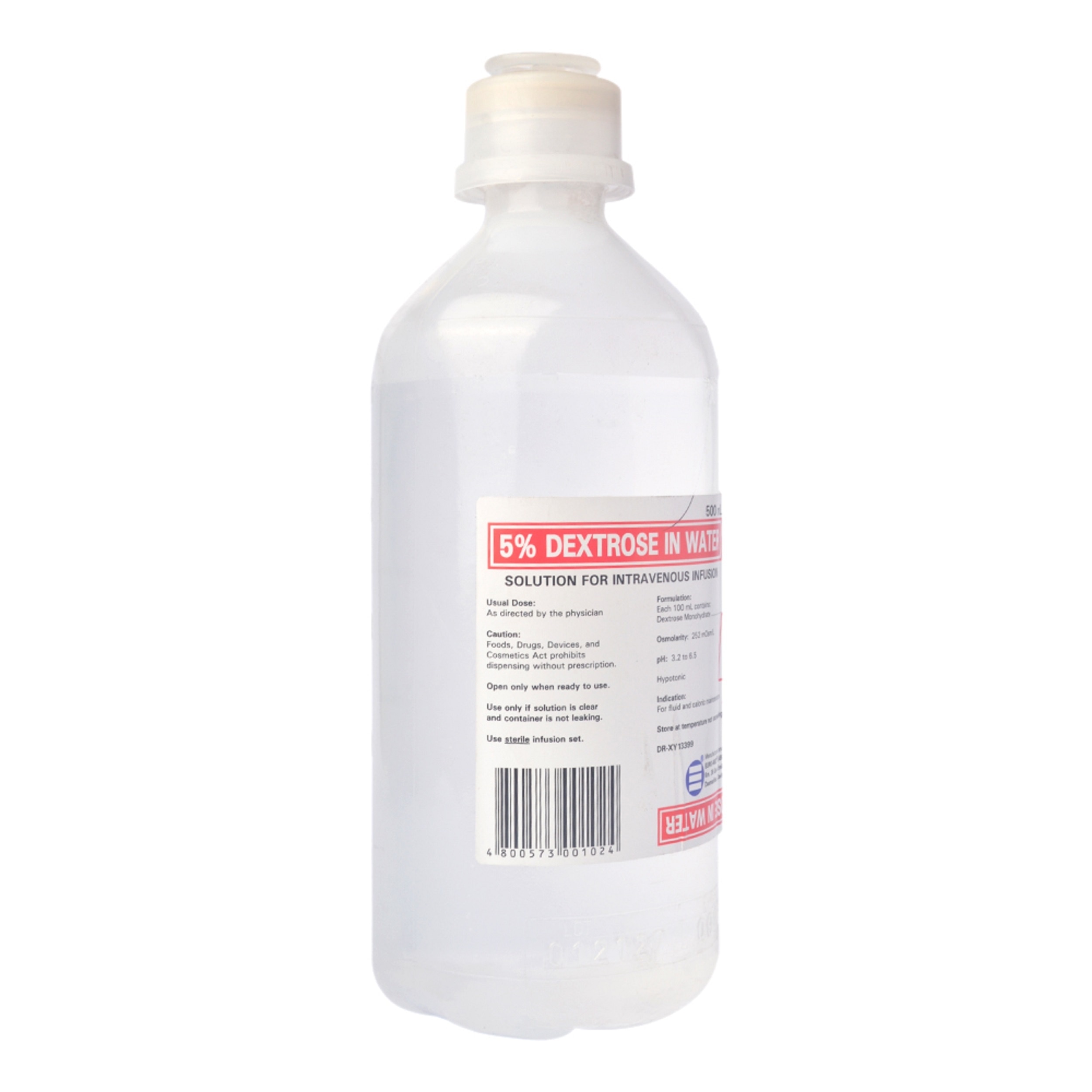 5% Dextrose in Water 500ml [PRESCRIPTION REQUIRED]