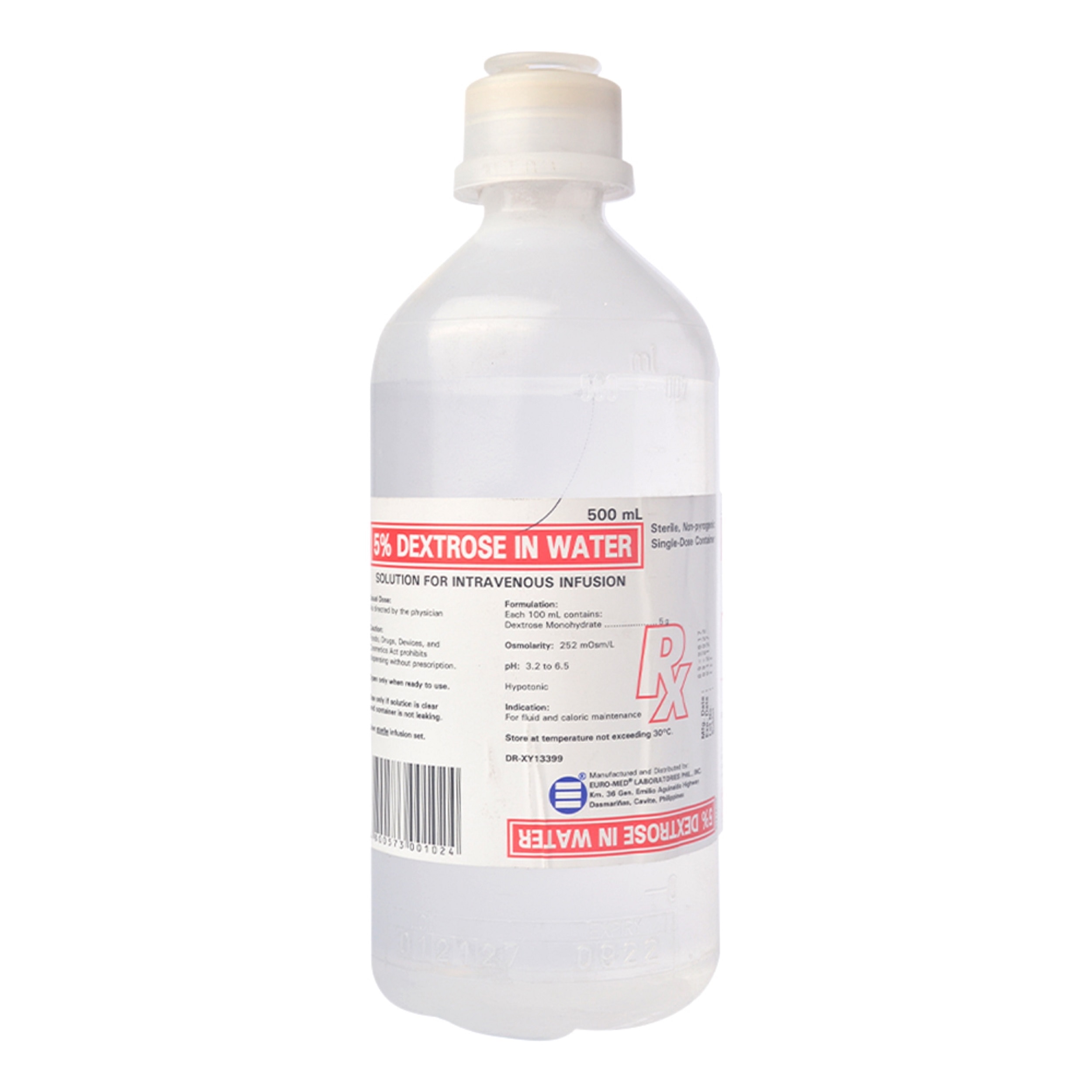 5% Dextrose in Water 500ml [PRESCRIPTION REQUIRED]