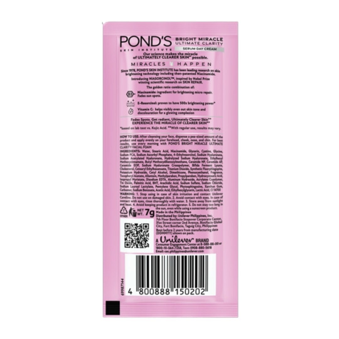 PONDS Bright Miracle Day Cream Detox 7g