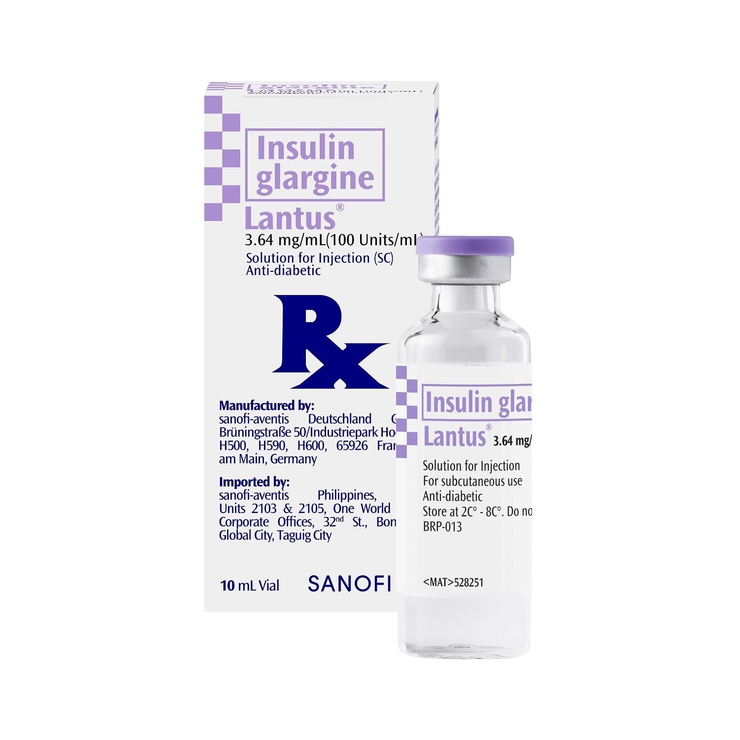 Insulin Glargine 100IU 10ml Solution for Injection [PRESCRIPTION REQUIRED] Available In Click & Collect Express Only