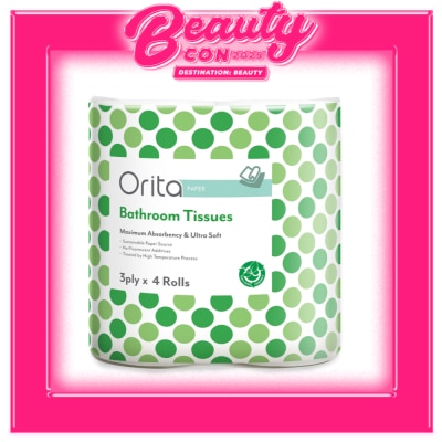 ORITA 3-ply 4 Rolls Bathroom Tissue