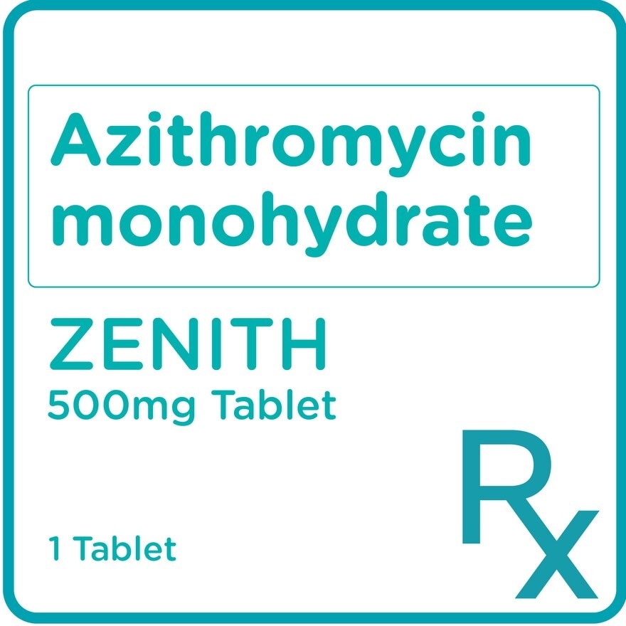 Azithromycin Monohydrate 500mg 1 Tablet [PRESCRIPTION REQUIRED]