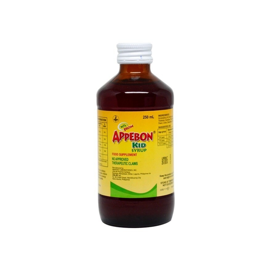 Vitamin B Complex; Iron; Lysine; Buclizine HCl Kids Syrup 250mL