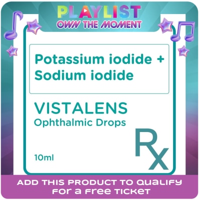 VISTALENS - VISTALENS Potassium Iodide + Sodium iodide Ophthalmic Drops 10ml [PRESCRIPTION REQUIRED]