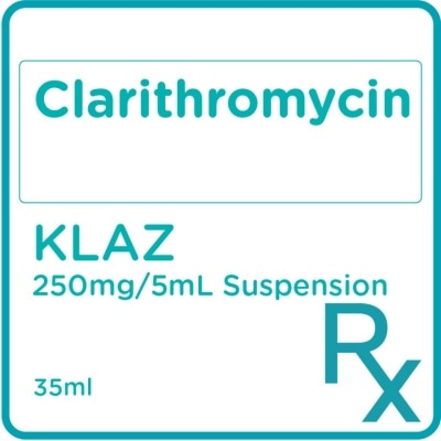 KLAZ Clarithromycin 250mg/5mL Suspension 35ml [PRESCRIPTION REQUIRED]