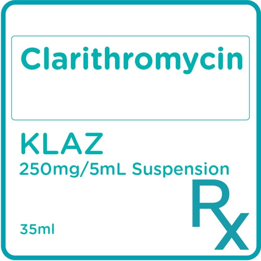 Clarithromycin 250mg/5mL Suspension 35ml [PRESCRIPTION REQUIRED]