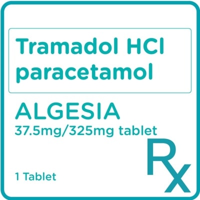 ALGESIA ALGESIA Tramadol HCl paracetamol 37.5mg/325mg Sold Per Piece [PRESCRIPTION REQUIRED]