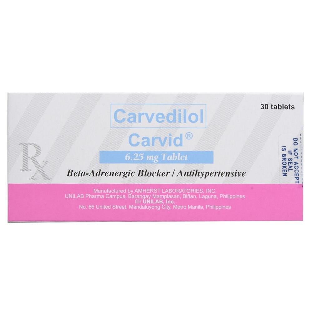 Carvedilol 6.25 mg  1 Tablet [PRESCRIPTION REQUIRED]