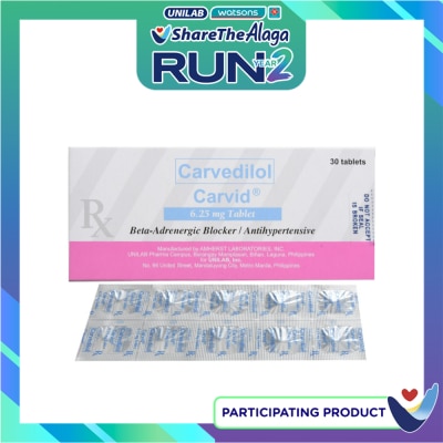 CARVID Carvedilol 6.25 mg 1 Tablet [PRESCRIPTION REQUIRED] image