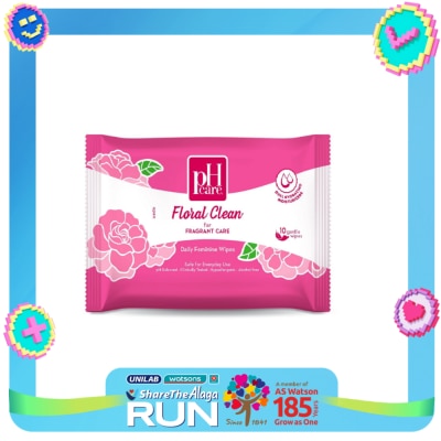 PH CARE Floral Clean Wipes 10S